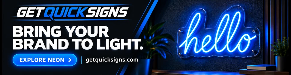 Bring your brand to light. Create a custom LED neon sign at GetQuickSigns.