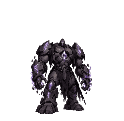 The rigged pixel-art golem slamming the ground