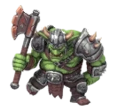 MeshForge’s rigged 3D orc walking in place